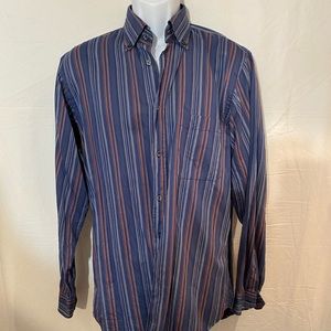 ZEGNA SPORT Men’s Striped Button Down Shirt Sz M